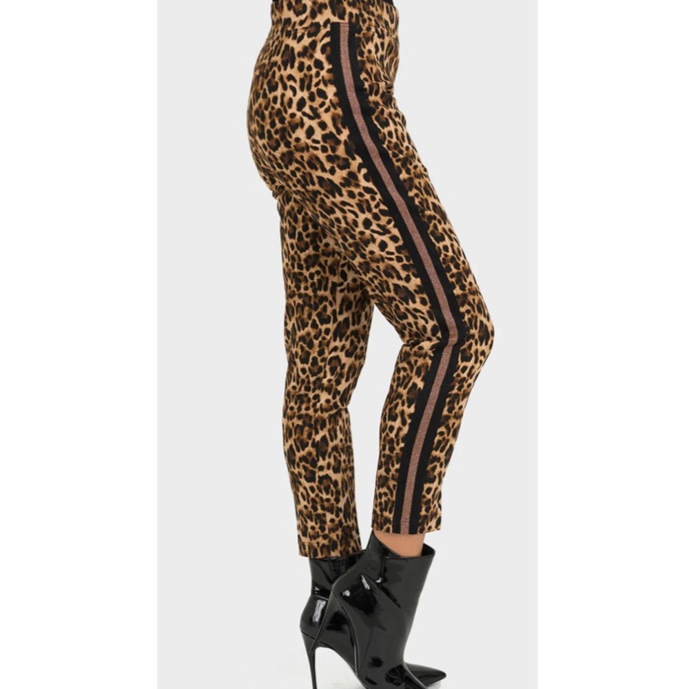 Joseph Ribkoff Leopard Print Pull-On Pants– Size US 6 (Small)-fierce-party-Chic